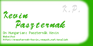 kevin paszternak business card